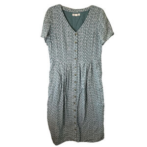 Sea salt Cornwall “sea Splendour” Floral Dress Lined Button Front Summer Size 6